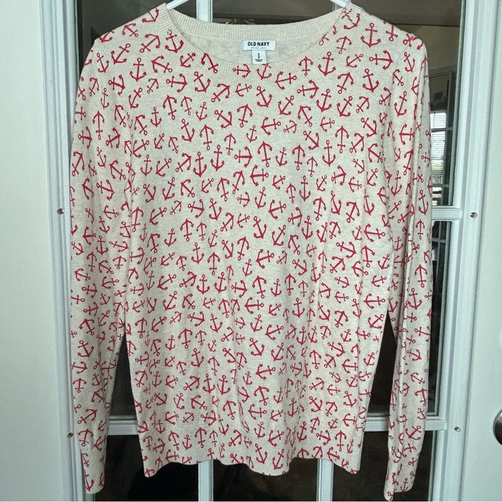 Old Navy Red‎ Anchor Pattern Sweater